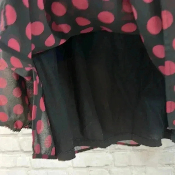 MICHAEL Michael Kors Polka Dot Burgundy/Black Blouse - Picture 5 of 5